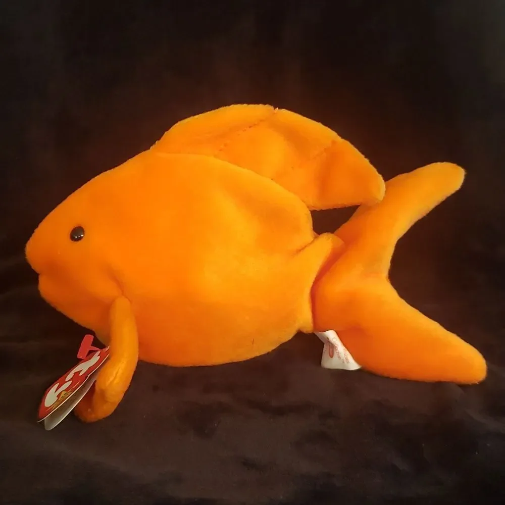 Vintage 1993 Ty Beanie Baby GOLDIE the Goldfish and Teeny Beanie GOLDIE